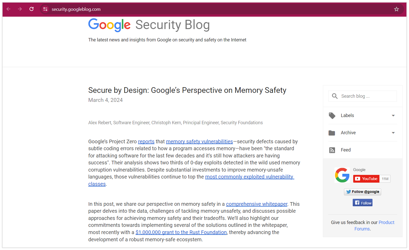 Google Security Blog